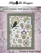 Kitty & Me Designs - Starry Autumn Night Quaker Sampler THUMBNAIL