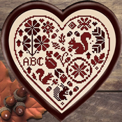 Samplers and Primitives - Autumn Heart I THUMBNAIL