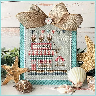 Country Cottage Needleworks - Beach Boardwalk 1 - Ice Cream Shop MAIN