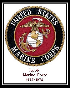 Cody Country Cross Stitch - Marine Corps Seal MAIN