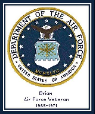 Cody Country Cross Stitch - Air Force Seal MAIN