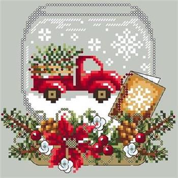 mystic stitch cross stitch truck snow globe shannon christine designs ...