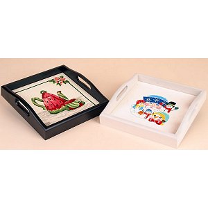Sudberry House - Small Square Tray White Gloss MAIN