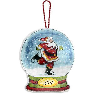 Dimensions Snow Globe Ornament - Joy MAIN