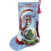 Dimensions Gold Collection Kit - Santa's Snow Globe Stocking THUMBNAIL