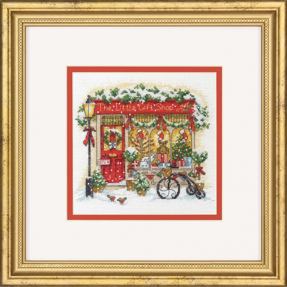 dimensions cross stitch kit th little gift shop 7009623 christmas shop