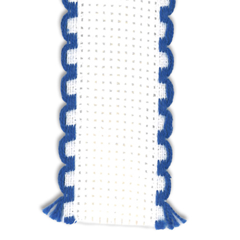 Stitch Band 16ct Aida White w/ Blue Edge 3/4" width MAIN