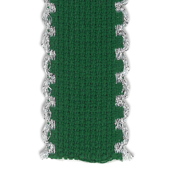 Stitch Band 16ct Christmas Green w/ Silver Edge 3/4" width MAIN