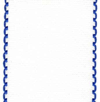 Stitch Band 16ct Aida White w/ Navy Edge 3-1/8" width MAIN