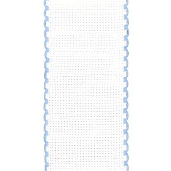 Stitch Band 16ct White w/ Light Blue Edge 2" Width MAIN