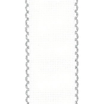 Stitch Band 16ct White w/ Silver Edge 2" Width MAIN