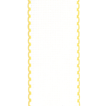 Stitch Band 16ct White w/ Yellow Edge 2" Width MAIN