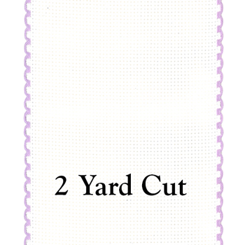 Stitch Band 16ct White w/ Lavender Edge 4" Width - 2yd Cut MAIN