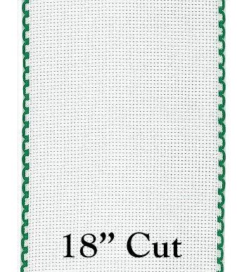 Stitch Band 16ct Green/White 4" Width - 18" Cut MAIN
