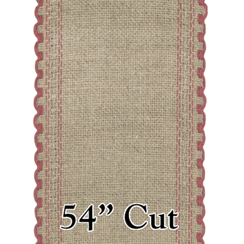 Stitch Band - 24ct Mauve/Raw Linen 3 1/4" Wide (54" Cut) MAIN