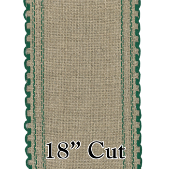Stitch Band - 24ct Green/Raw Linen 3 1/4" Wide (18" Cut) MAIN