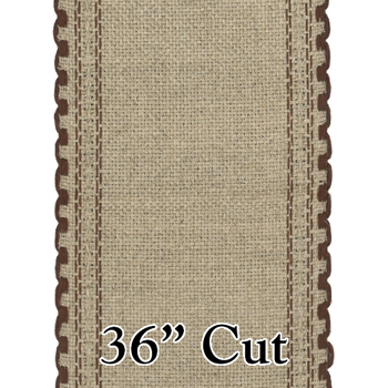 Stitch Band - 24ct Brown/Raw Linen 3 1/4" Wide (36" Cut) MAIN