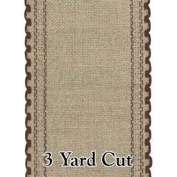 Stitch Band - 24ct Brown/Raw Linen 3 1/4" Wide (3yd Cut) MAIN
