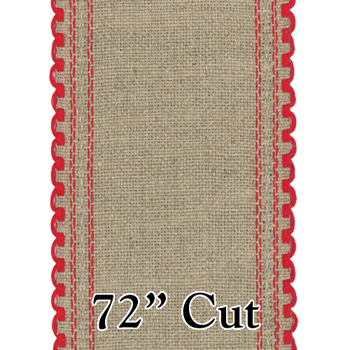 Stitch Band - 24ct Red/Raw Linen 3 1/4" Wide (2yd Cut) MAIN