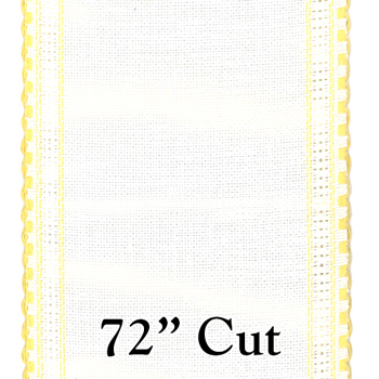 Stitch Band -  24ct Yellow/White Linen 4.75" Wide (2yd Cut) MAIN