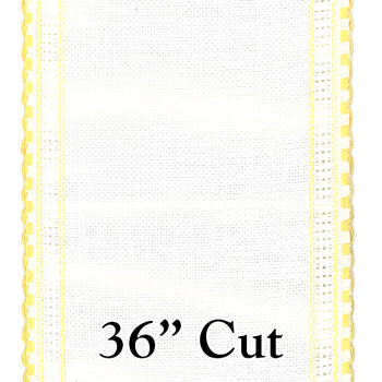 Stitch Band -  24ct Yellow/White Linen 4.75" Wide (36" Cut) MAIN