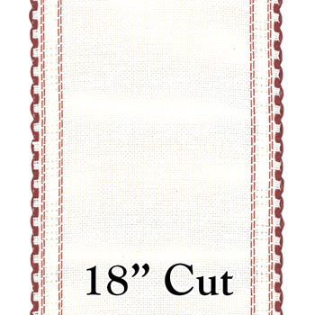 Stitch Band -  24ct Mauve/White Linen 4.75" Wide (18" Cut) MAIN