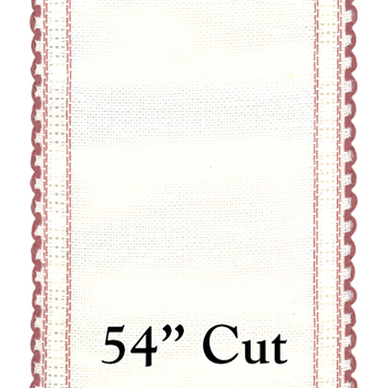 Stitch Band -  24ct Mauve/White Linen 4.75" Wide (54" Cut) MAIN