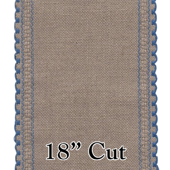 Stitch Band -  24ct Blue/Raw Linen 4.75" Wide (18" Cut) MAIN
