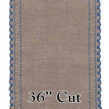 Stitch Band -  24ct Blue/Raw Linen 4.75" Wide (36" Cut) MAIN