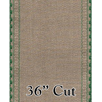 Stitch Band - 24ct Green/Raw Linen 4.75" Wide (36" Cut) MAIN