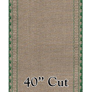 Stitch Band - 24ct Green/Raw Linen 4.75" Wide (40" Cut) MAIN