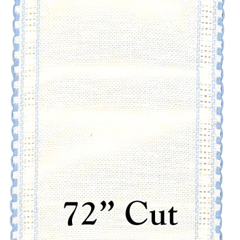 Stitch Band -  24ct Baby Blue/White Linen 4.75" Wide (2yd Cut) MAIN