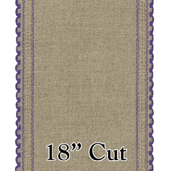 Stitch Band -  24ct Purple/Raw Linen 4.75" Wide (18" Cut) MAIN