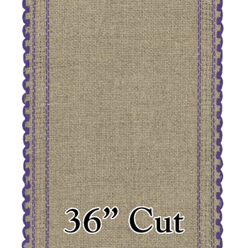 Stitch Band -  24ct Purple/Raw Linen 4.75" Wide (36" Cut) MAIN