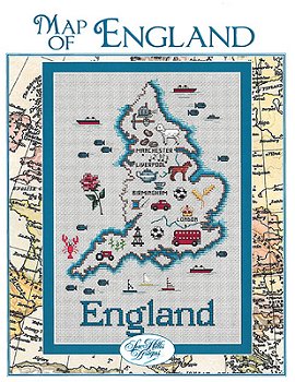 Sue Hillis Designs - Map of England MAIN