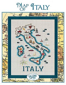 Sue Hillis Designs - Map of Italy MAIN