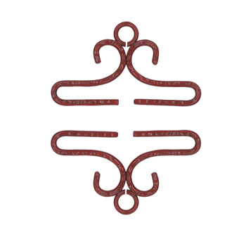 Permin Metal Bell Pull - Red Hammered (2-1/2") MAIN