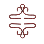 Permin Metal Bell Pull - Red Hammered (2-1/2") THUMBNAIL