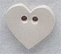 Mill Hill Button - 86005 Small White Heart THUMBNAIL