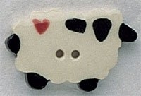 Mill Hill Button - 86053 Sheep With Heart THUMBNAIL