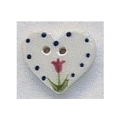 Mill Hill Button - 86059 Tulip Heart THUMBNAIL