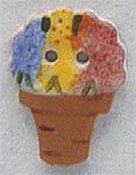 Mill Hill Button - 86081 Cottage Flower Pot THUMBNAIL