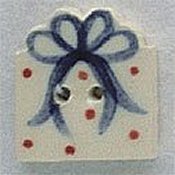Mill Hill Button - 86098 Blue Ribbon Present THUMBNAIL