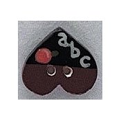 Mill Hill Button - 86116 ABC Heart THUMBNAIL
