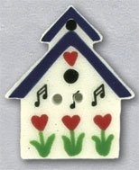 Mill Hill Button - 86131 Song Birdhouse THUMBNAIL