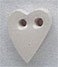 Mill Hill Button - 86250 Small White Folk Heart THUMBNAIL