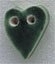 Mill Hill Button - 86256 Small Country Green Folk Heart THUMBNAIL