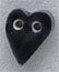 Mill Hill Button - 86256 Small Navy Folk Heart THUMBNAIL