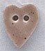 Mill Hill Button - 86261 Medium Brown Speckled Folk Heart MAIN