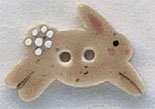 Mill Hill Button - 86320 Tan Leaping Bunny THUMBNAIL